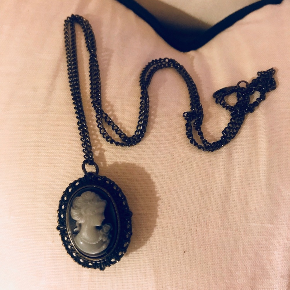 Vintage Cameo Watch Necklace
